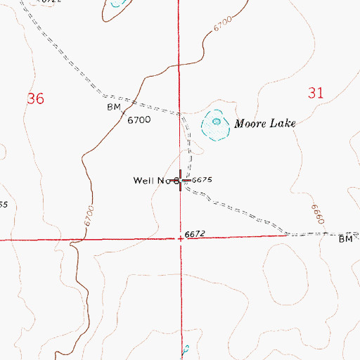 Topographic Map of Number Eight Well, NM