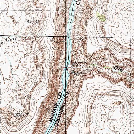 Topographic Map of Olo Canyon, AZ