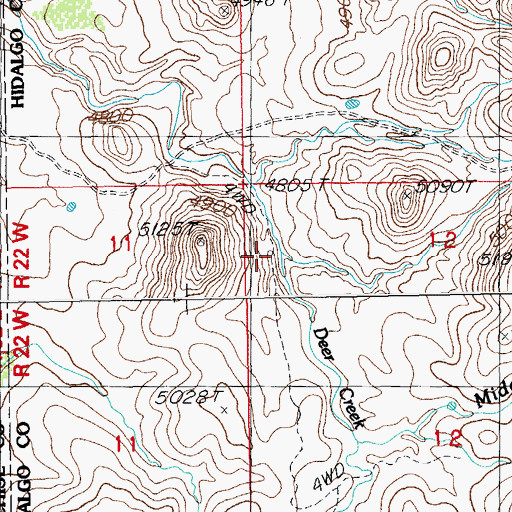 Topographic Map of North Deer Creek, NM