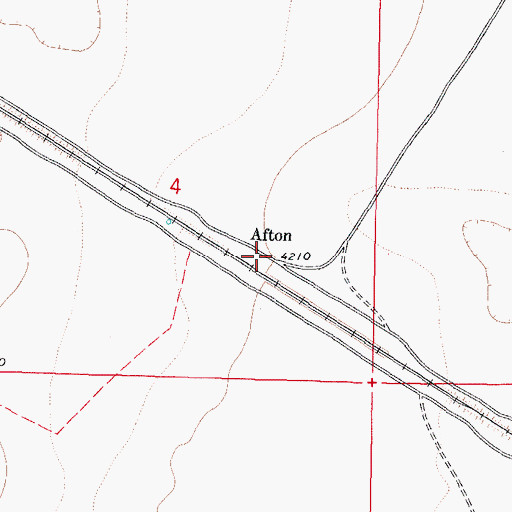 Topographic Map of Afton, NM