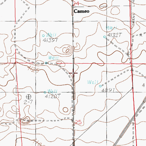Topographic Map of Cameo, NM