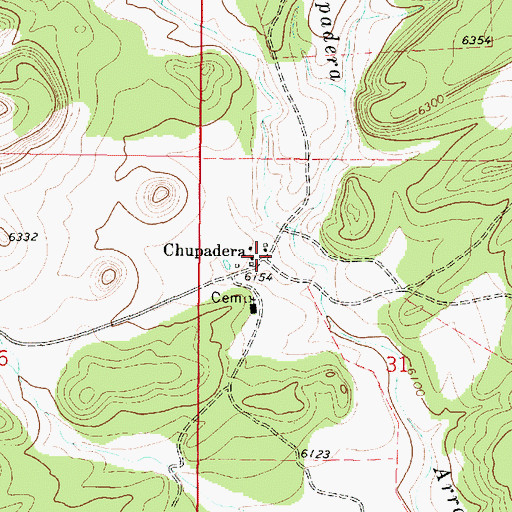 Topographic Map of Chupadera, NM