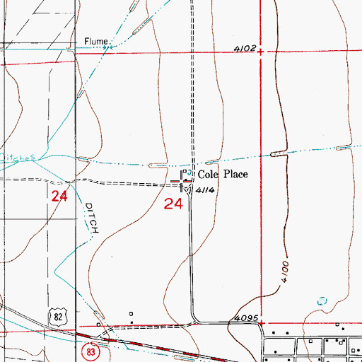 Topographic Map of Cole Place, NM