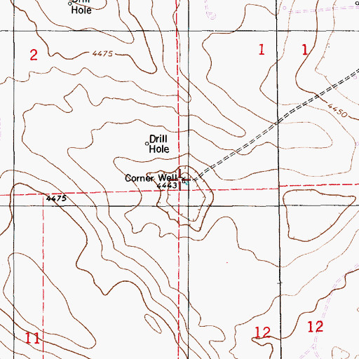 Topographic Map of Corner Well, NM