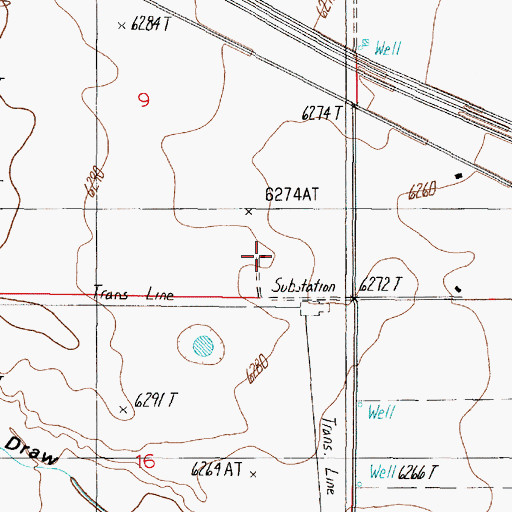 Topographic Map of Johns Place, NM