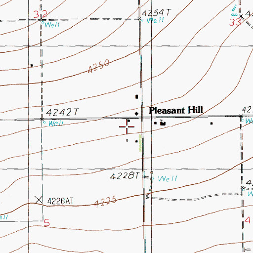 Topographic Map of Pleasant Hill, NM