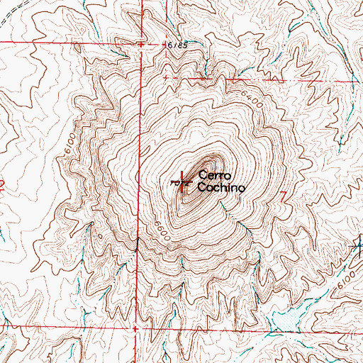 Topographic Map of Cerro Cochino, NM