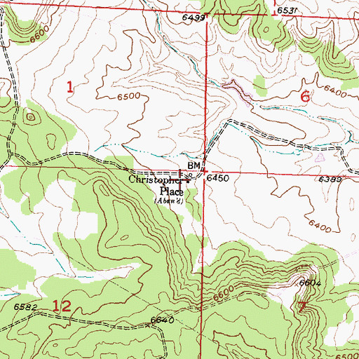 Topographic Map of Christopher Place, NM