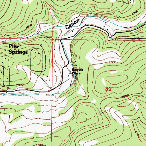 Topographic Map of Danvik Place, NM