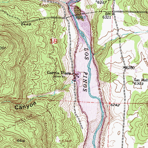 Topographic Map of Garcia Place (historical), NM