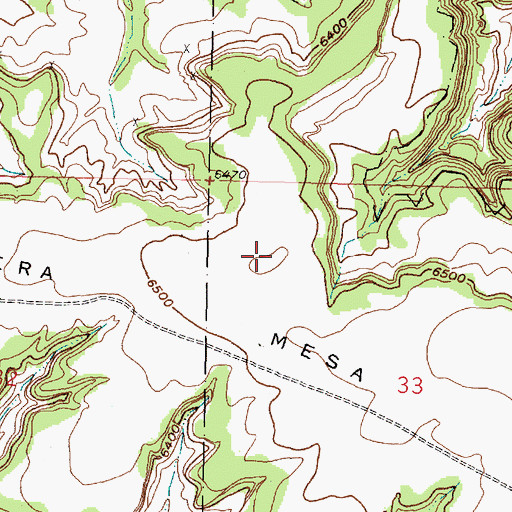 Topographic Map of Herrera Mesa, NM