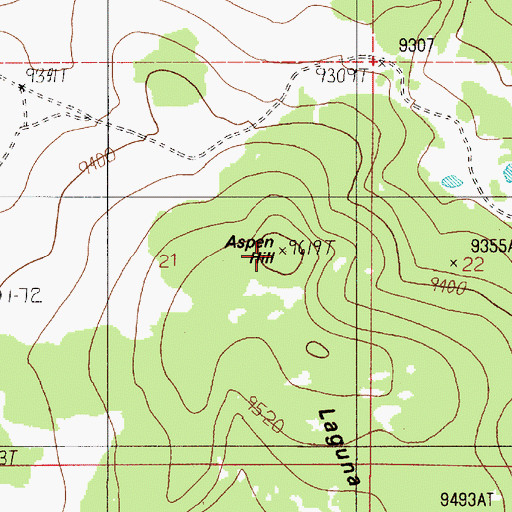 Topographic Map of Laguna Salada Mesa, NM
