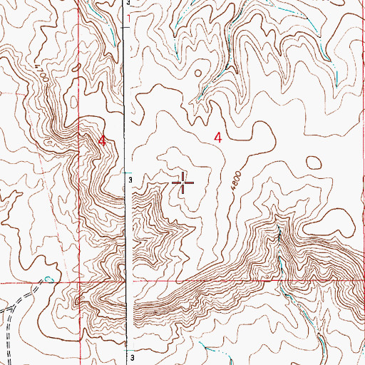 Topographic Map of Mesa Quemado, NM