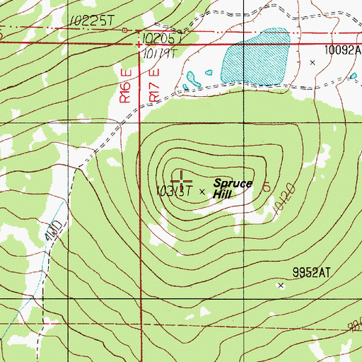 Topographic Map of Spruce Hill, NM
