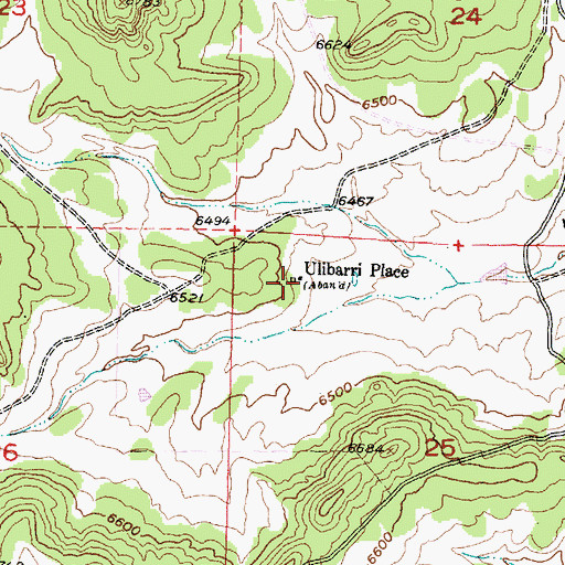 Topographic Map of Ulibarri Place (historical), NM