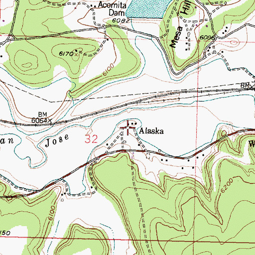 Topographic Map of Alaska, NM