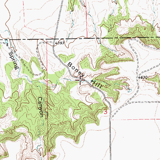 Topographic Map of Boney Hill, NM