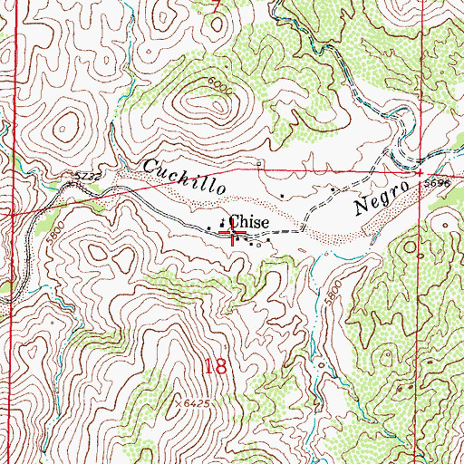 Topographic Map of Chise, NM