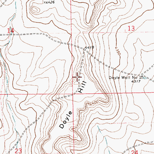 Topographic Map of Doyle Hill, NM