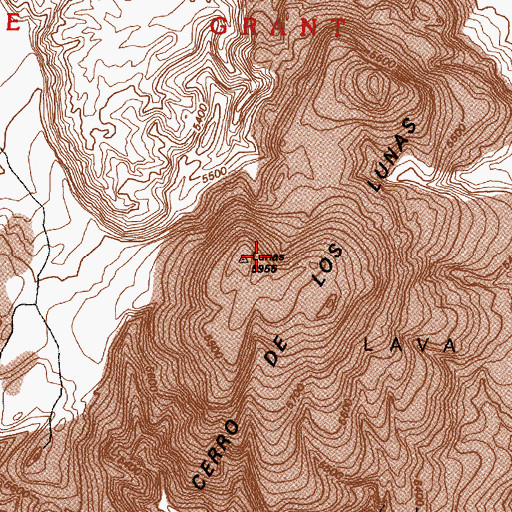 Topographic Map of El Cerro De Los Lunas, NM