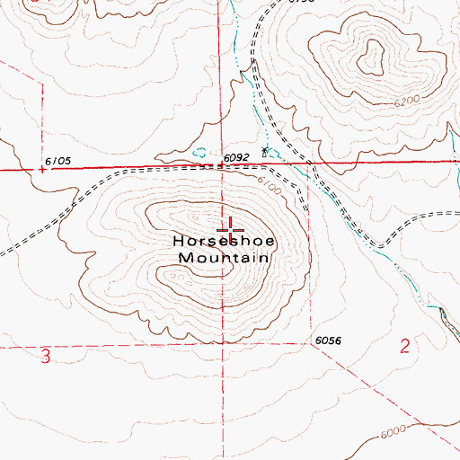 Topographic Map of Horseshoe Mountain, NM