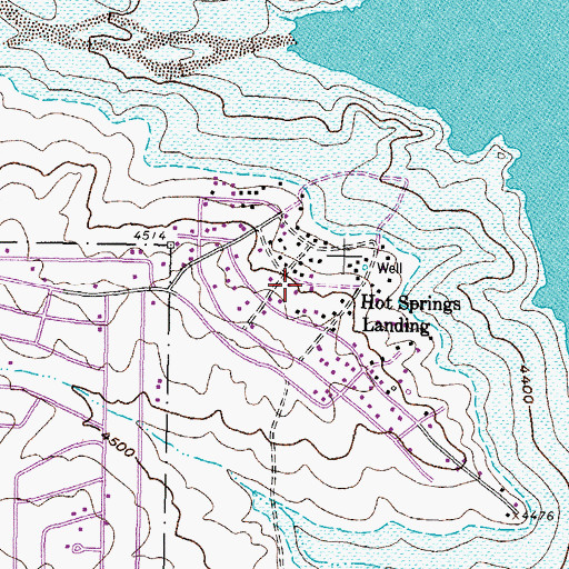 Topographic Map of Hot Springs Landing, NM