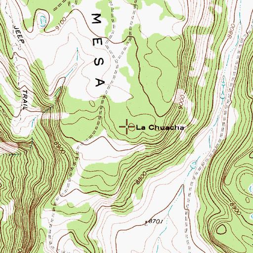 Topographic Map of La Chuacha, NM