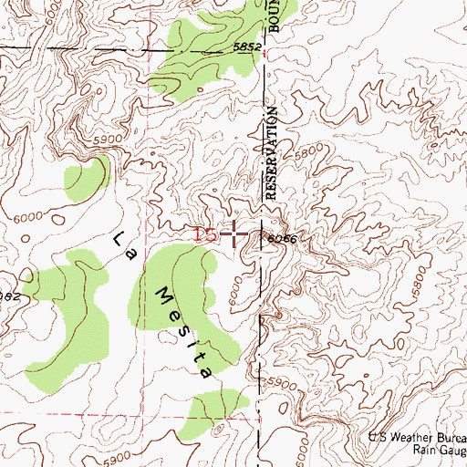 Topographic Map of La Mesita Blanca, NM