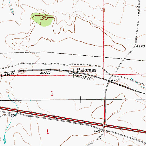 Topographic Map of Palomas, NM