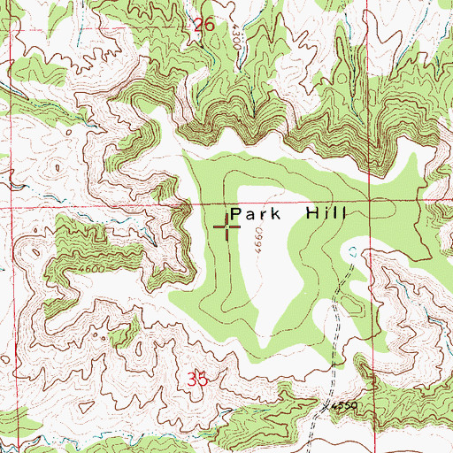 Topographic Map of Park Hill, NM