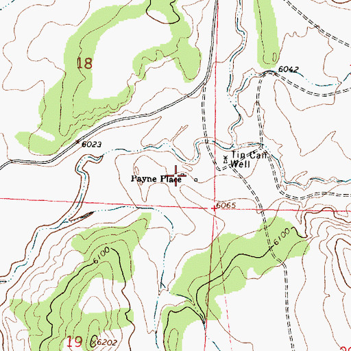 Topographic Map of Payne Place, NM
