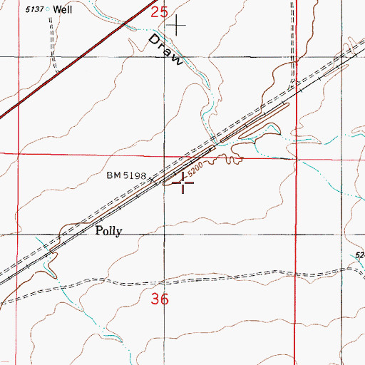 Topographic Map of Polly, NM