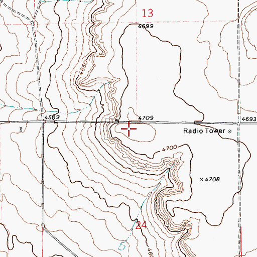 Topographic Map of The Mesa, NM