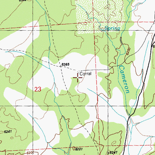 Topographic Map of Seruis Corral, NM