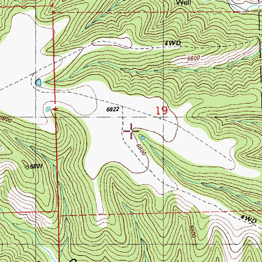Topographic Map of Mitchell Tank, NM