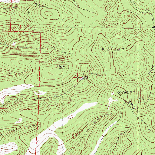 Topographic Map of Gatlin Tank, NM