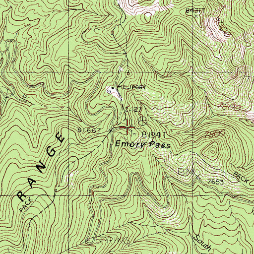 Topographic Map of Emory Pass Vista Campground, NM