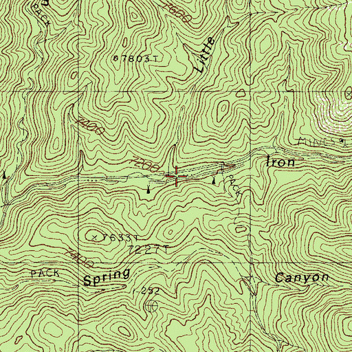Topographic Map of Iron Creek Campground, NM