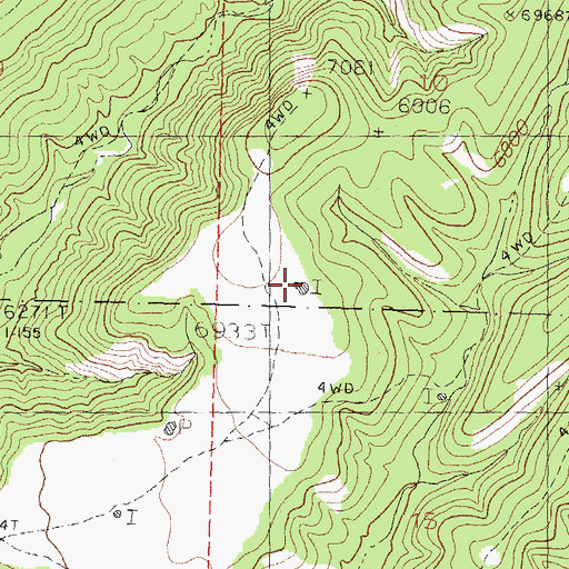 Topographic Map of Trap Tank, NM