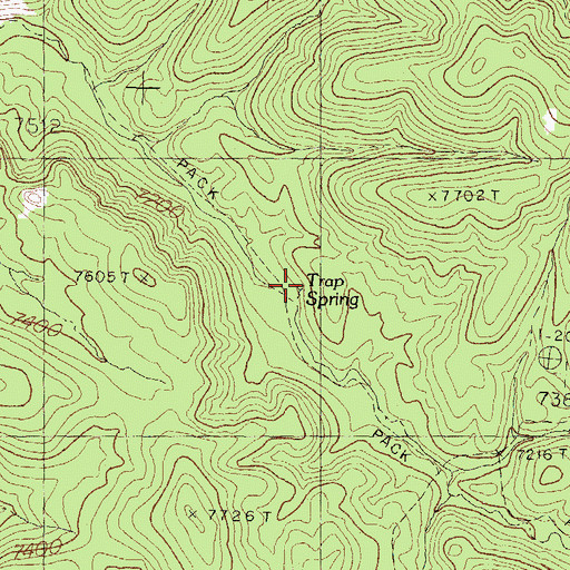 Topographic Map of Trap Spring, NM