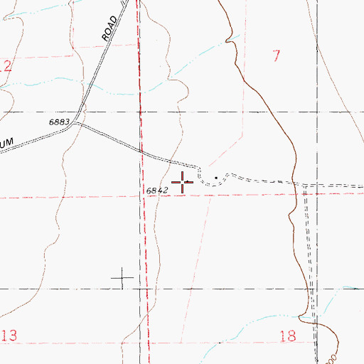 Topographic Map of Four Ranch, NM