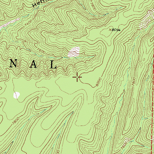 Topographic Map of Hay Mesa Corral, NM