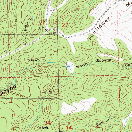 Topographic Map of Hardluck Tank, NM