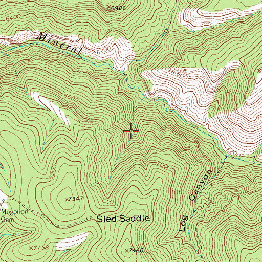 Topographic Map of Claremont, NM