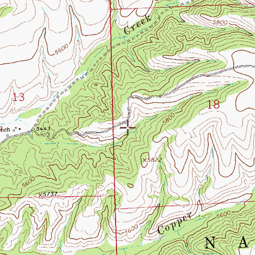 Topographic Map of Copper Tank, NM