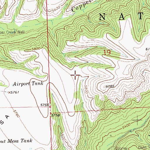 Topographic Map of East Stout Mesa Tank, NM