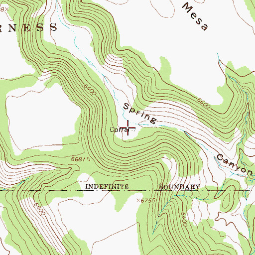 Topographic Map of Spring Canyon Corral, NM