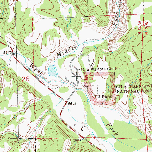 Topographic Map of Wilderness District Ranger Office, NM