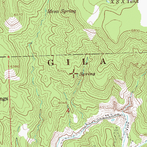 Topographic Map of River Spring, NM
