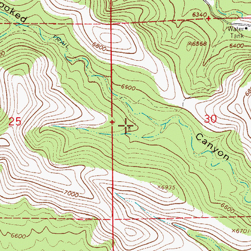 Topographic Map of Crooked Well One, NM